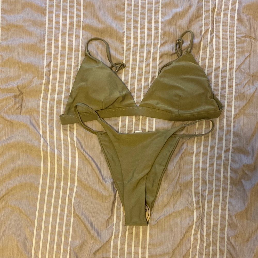Olive Green String Bikini